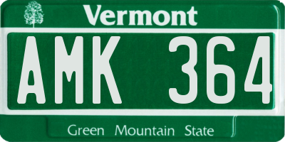VT license plate AMK364