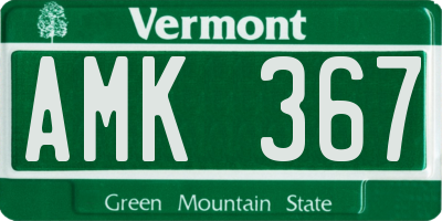 VT license plate AMK367