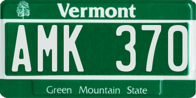 VT license plate AMK370