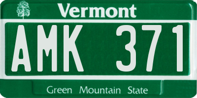 VT license plate AMK371