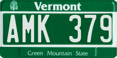 VT license plate AMK379