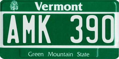 VT license plate AMK390