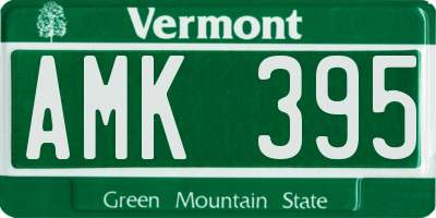 VT license plate AMK395