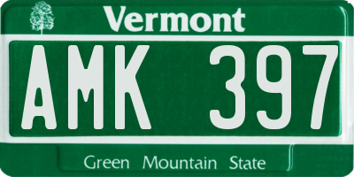 VT license plate AMK397