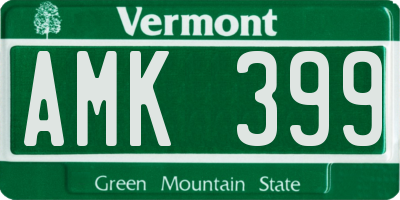 VT license plate AMK399