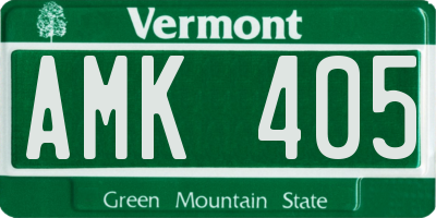 VT license plate AMK405