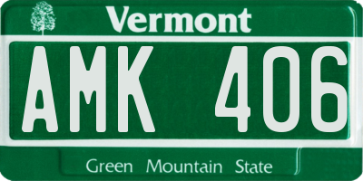 VT license plate AMK406