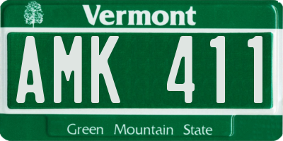 VT license plate AMK411