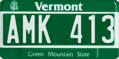 VT license plate AMK413