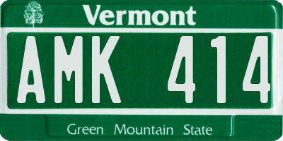 VT license plate AMK414