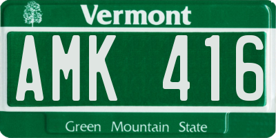 VT license plate AMK416