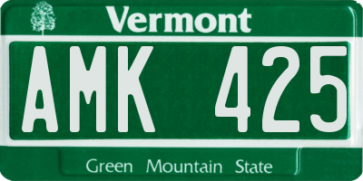 VT license plate AMK425