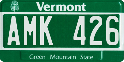 VT license plate AMK426