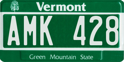 VT license plate AMK428