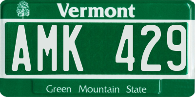 VT license plate AMK429