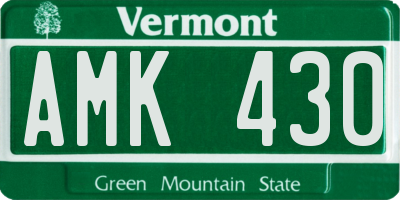 VT license plate AMK430