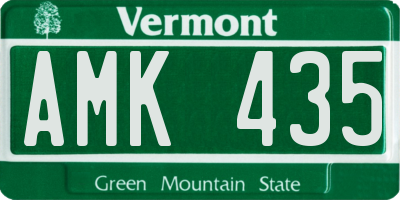 VT license plate AMK435