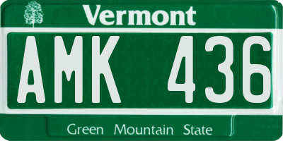 VT license plate AMK436