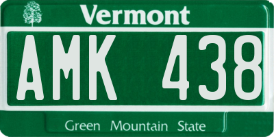 VT license plate AMK438