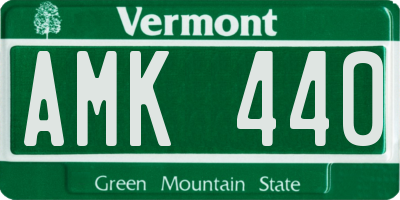 VT license plate AMK440