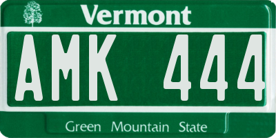 VT license plate AMK444