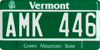 VT license plate AMK446