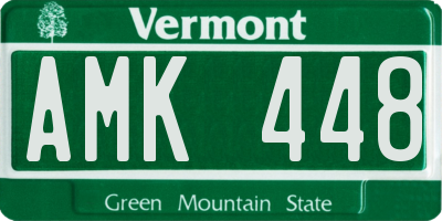 VT license plate AMK448