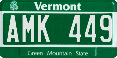 VT license plate AMK449