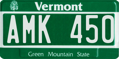 VT license plate AMK450