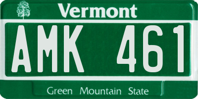 VT license plate AMK461