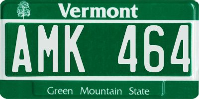 VT license plate AMK464
