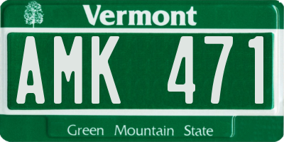 VT license plate AMK471