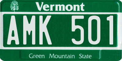 VT license plate AMK501