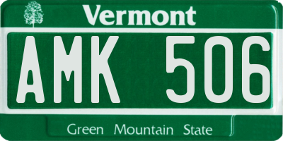VT license plate AMK506