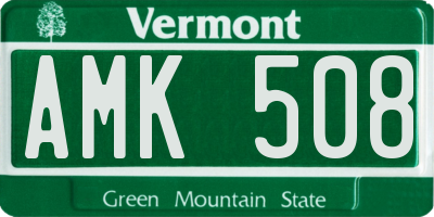 VT license plate AMK508