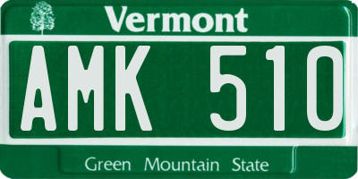 VT license plate AMK510