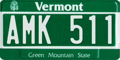 VT license plate AMK511