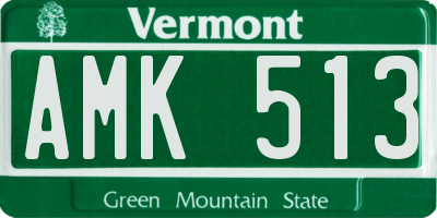 VT license plate AMK513