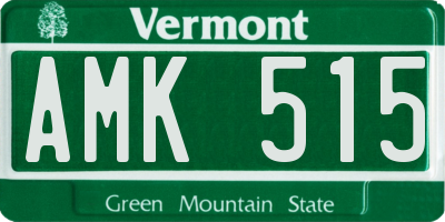 VT license plate AMK515