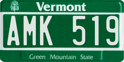 VT license plate AMK519