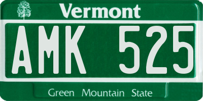 VT license plate AMK525