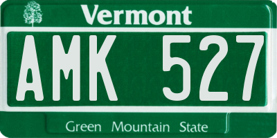 VT license plate AMK527