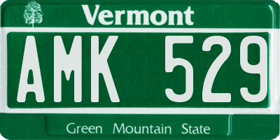 VT license plate AMK529
