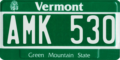VT license plate AMK530