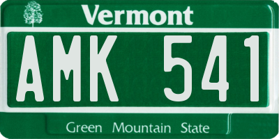 VT license plate AMK541