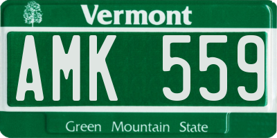 VT license plate AMK559