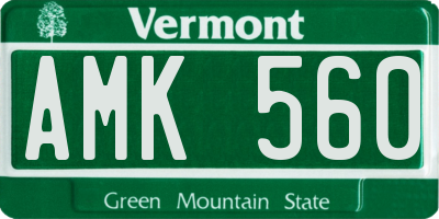 VT license plate AMK560
