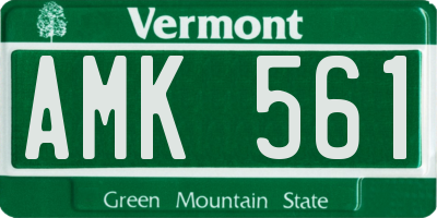 VT license plate AMK561