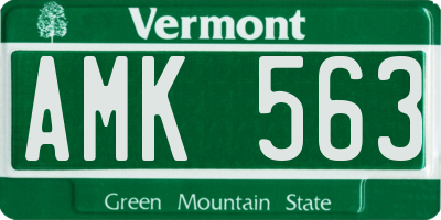 VT license plate AMK563