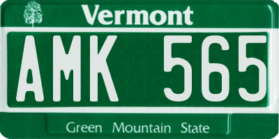 VT license plate AMK565